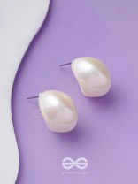 Groovy Arcs - Holographic Acrylic Earrings (White)