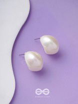 Groovy Arcs - Holographic Acrylic Earrings (White)