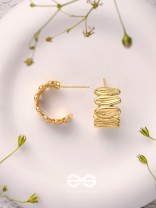 Miniature Seashells - Golden Earrings