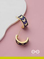 Butterfly Ballet - Golden Enamelled Earrings