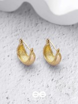Gilded in Matte - Golden Earrings