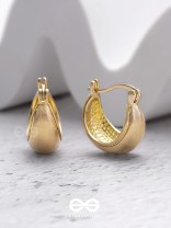 Gilded in Matte - Golden Earrings