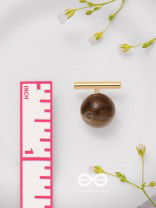Spinning Coffee - Golden Stud Earrings