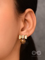 Earthy Bows - Golden Earrings