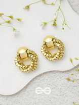 Tangled Radiance - Golden  Stud Earrings