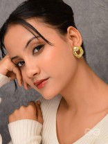 Tangled Radiance - Golden  Stud Earrings