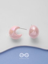 Groovy Arcs - Holographic Acrylic Earrings (Pink)