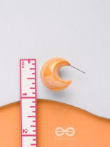 Groovy Arcs - Holographic Acrylic Earrings (Orange)