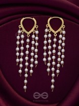 Chandelier Pearls - Golden Pearl Earrings