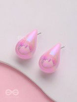 Glitter Drops - Holographic Acrylic Earrings (Pink)