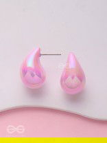 Glitter Drops - Holographic Acrylic Earrings (Pink)