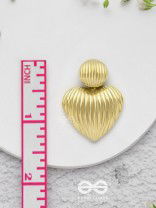 Young Love - Textured Golden Earrings