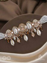 Velakula- The Coastline Stories- Shells, Beads, Pearl And Glass Drops Hand Embroidered Choker Neckpiece