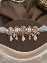 Velakula- The Coastline Stories- Shells, Beads, Pearl And Glass Drops Hand Embroidered Choker Neckpiece