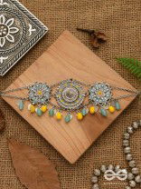 The Playful Skies - Enamelled Oxidised Choker Neckpiece