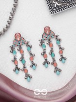 The Umbrella Sprinkles- Enamelled Oxidised Earrings