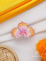 Saradgata- The Autumn Bloom - Resham, Beads And Sequins Hand Embroidered Ring (Adjustable)
