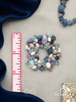 Vilohita - The Lilac Luxury- Beads Hand Embroidered Earrings