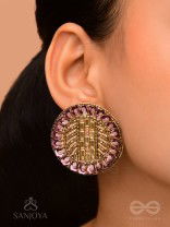 Anantya- The Infinity Loop- Sequins And Beads Hand Embroidered Earrings