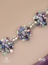 Devasesa- Remnants Of The Sea- Beads And Stones Hand Embroidered Necklace