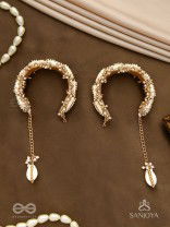 Arthogya  - The Marine Treasures - Shells And Beads Hand Embroidered Cuff Bracelets (Set Of 2)