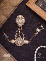 Sukshmaman - The Pure Precision - Shells, Beads And Glass Drops Hand Embroidered Haathphool