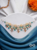 Vesht - The Dreamy Skies - Beads, Polki And Kundan Finished Hand Embroidered Neckpiece