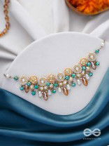 Vesht - The Dreamy Skies - Beads, Polki And Kundan Finished Hand Embroidered Neckpiece