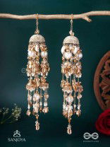 Kvanit - The Auspicious Chimes - Beads, Shells, Pearls And Glass Drops Hand Embroidered Kaleere Without Bangles