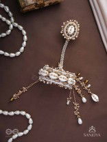 Vivriddhi - The Stream Of Prosperity - Shells, Beads, Glass And Pearl Drops Hand Embroidered Haathphool 