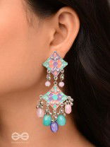 The Pastel Delights - Enamelled Oxidised Earrings