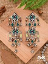 The Earthy Shades - Enamelled Oxidised Earrings