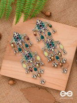 The Earthy Shades - Enamelled Oxidised Earrings