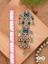 The Earthy Shades - Enamelled Oxidised Earrings