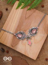 The Rosy Reminiscence - Enamelled Oxidised Choker Neckpiece