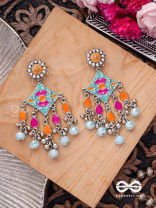 The Bright Merries - Enamelled Oxidised Earrings