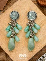 The Misty Drops - Enamelled Oxidised Earrings