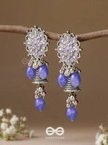 The Azure Snowflakes - Enamelled Oxidised Earrings