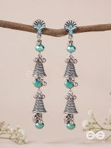 The Marine Carillons - Enamelled Oxidised Earrings