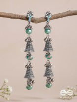 The Marine Carillons - Enamelled Oxidised Earrings