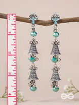 The Marine Carillons - Enamelled Oxidised Earrings