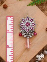 The Rosy Intricacy - Enamelled Oxidised Earrings