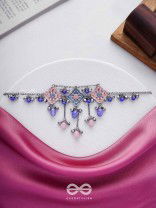 The Indigo Blush - Enamelled Oxidised Neckpiece