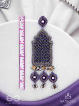 Nripangan - The Royal Pavilions - Beads And Dabka Hand Embroidered Earrings