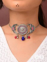 The Glorious Legacy - Enamelled Oxidised Neckpiece