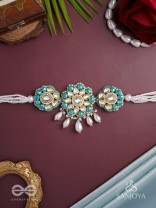 Maugdhya - The Treasured Innocence - Beads, Pearl Drops, Polki And Kundan Finished Hand Embroidered Choker Neckpiece