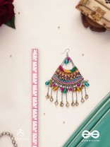 Sthaviram - The Vintage Music - Beads, Resham And Coins Hand Embroidered Earrings