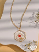 The Flower Of Confession - Pressed Flower Resin Pendant With Anti-Tarnish Coating