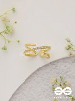 The Medusa'S Crown - Cubic Zirconia Golden Ring (Adjustable)