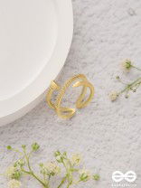 The Medusa'S Crown - Cubic Zirconia Golden Ring (Adjustable)